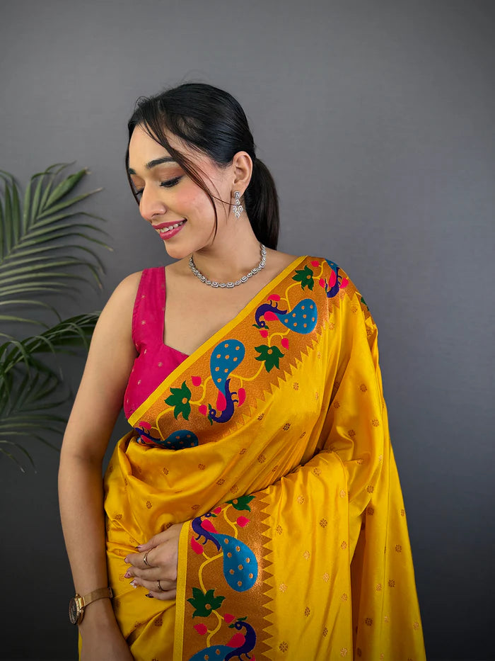 Yeola Paithani Soft Silk Saree
