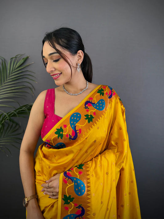Yeola Paithani Soft Silk Saree