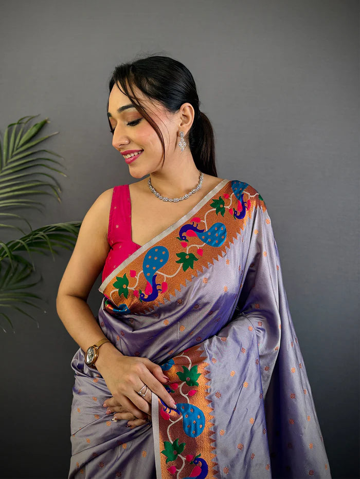 Yeola Paithani Soft Silk Saree