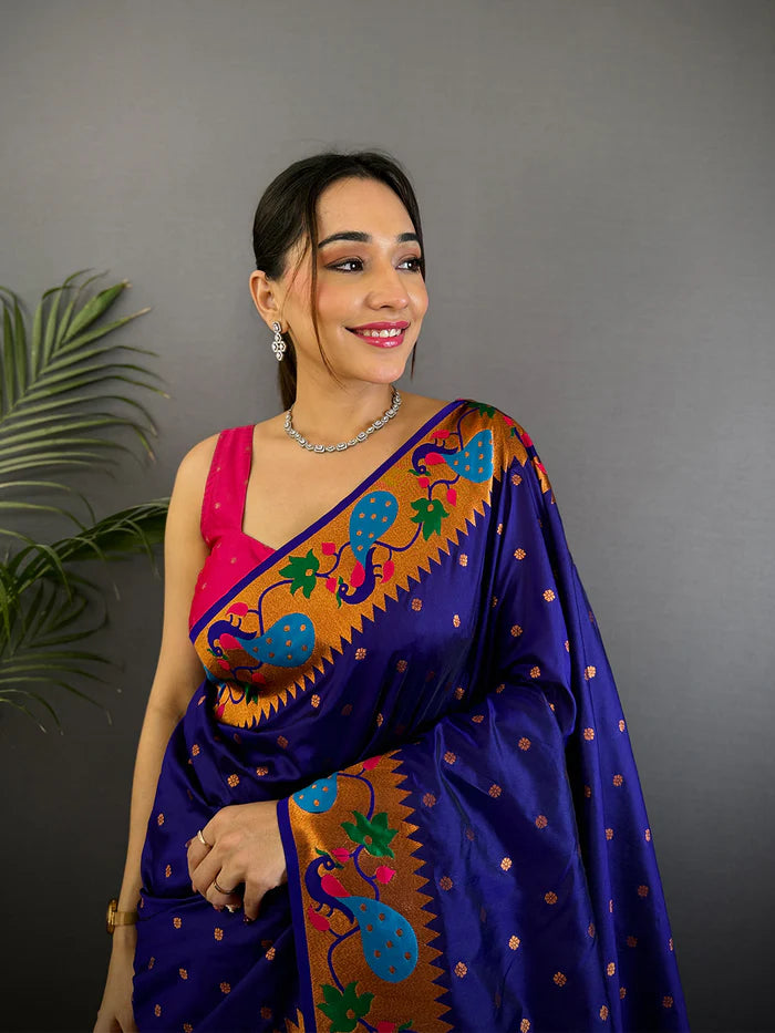 Yeola Paithani Soft Silk Saree