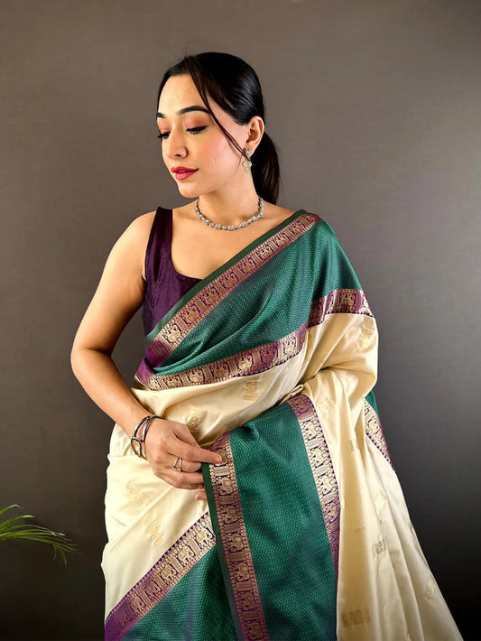 Gadhwal Pure Soft Silk Saree