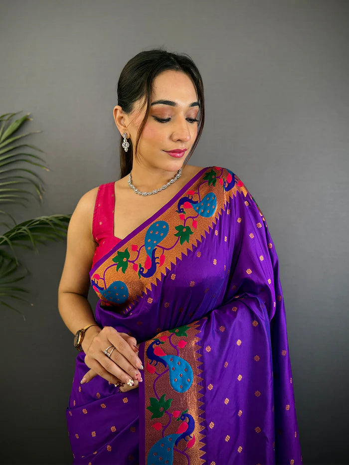 Yeola Paithani Soft Silk Saree