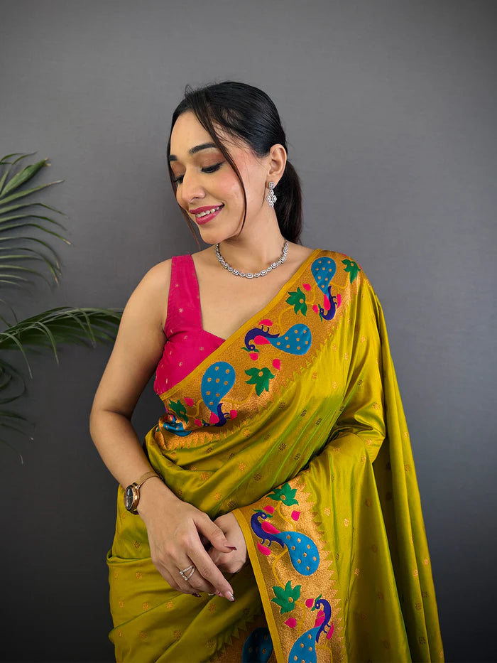 Yeola Paithani Soft Silk Saree