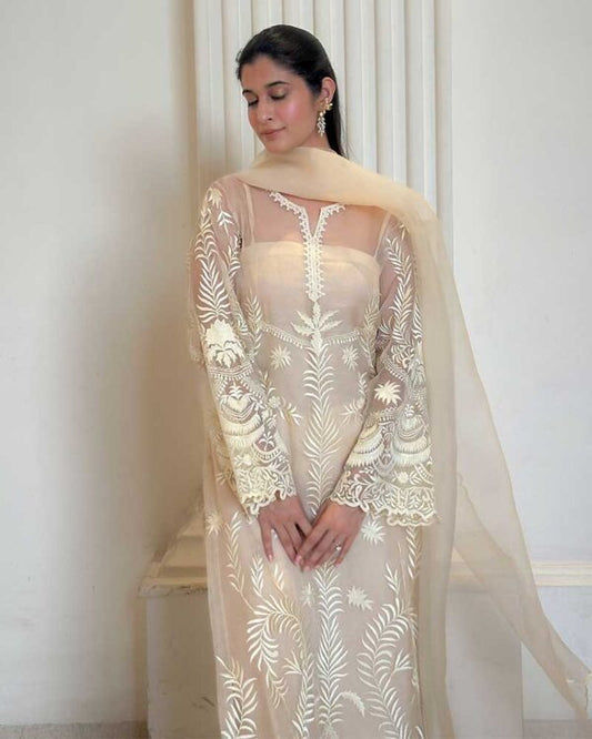 Soft Pure Organza Kurta Set