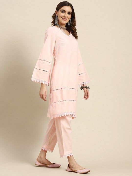 Sangria Pure Cotton Kurta with Trousers