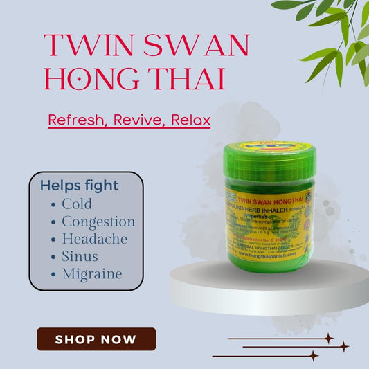 TWIN SWAN HONGTHAI™ Thai Herb Inhaler Traditional Thailand Herbal Inhalant