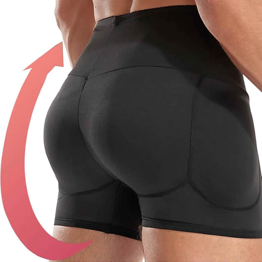 Men's Enhancer Padding Boxer Briefs Butt and Side Butt Lifter Shapewear Hip Underwear