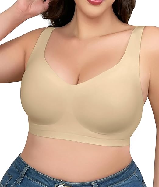 Shaperx Bras for Women Bra Comfort Wireless Padded Soft Support Bralette