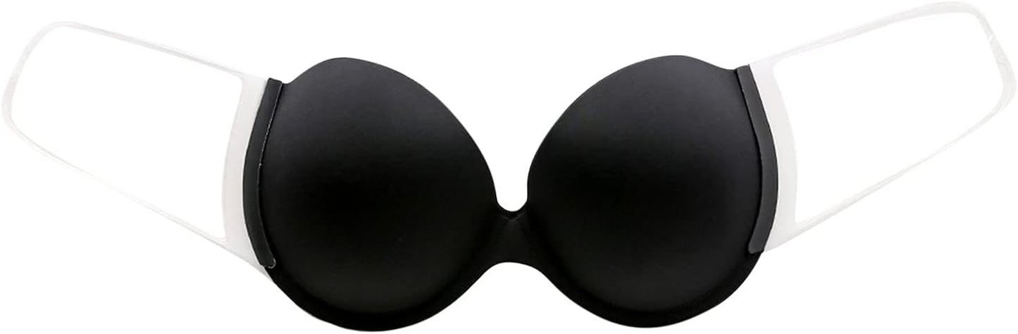 Hansca Women's Backless Strapless Push Up Bra with Thick Padded Cups and Self Adhesive Wings