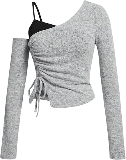 Combo Of 2 Soft Glam One-Shoulder Top & Tunic