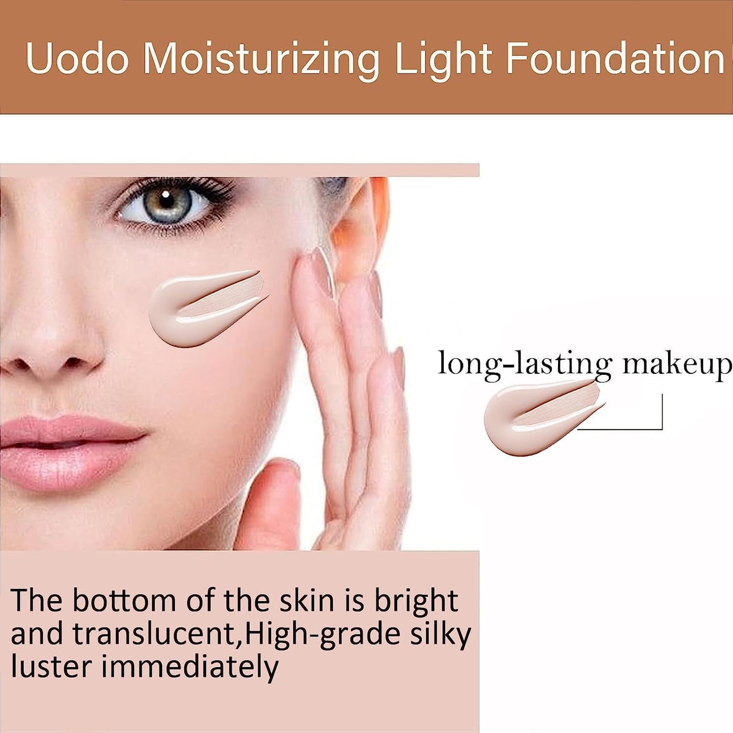 UoDo Liquid Foundation, UoDo Moisturizing Light Foundation, UoDo Matte Long Lasting Foundation, UoDo Full Coverage Foundation Makeup, Hydrating Waterproof Foundation (Moisturize #FRIDNL Natural)