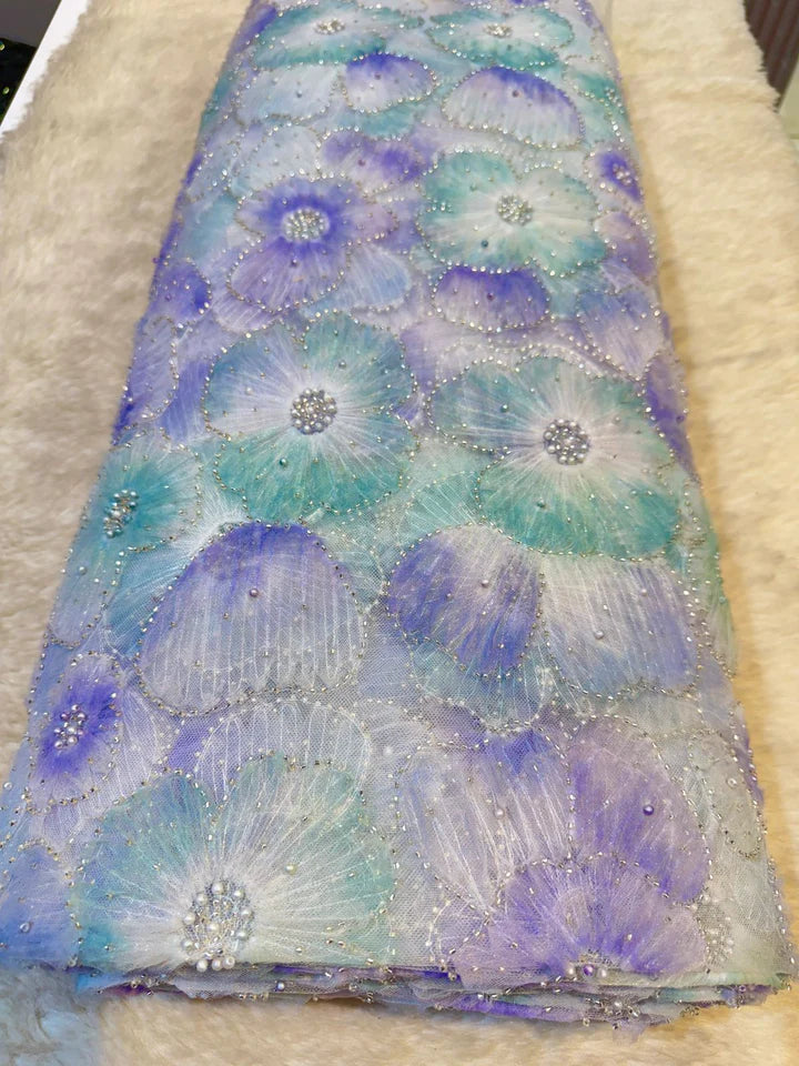 Fiza Applique Handwork Net Embroidery 54 inch width