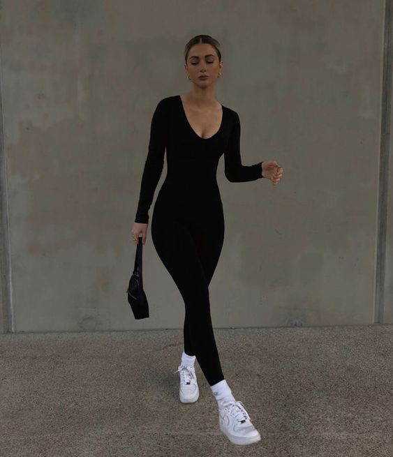 Black Long-Sleeve Jumpsuit!
