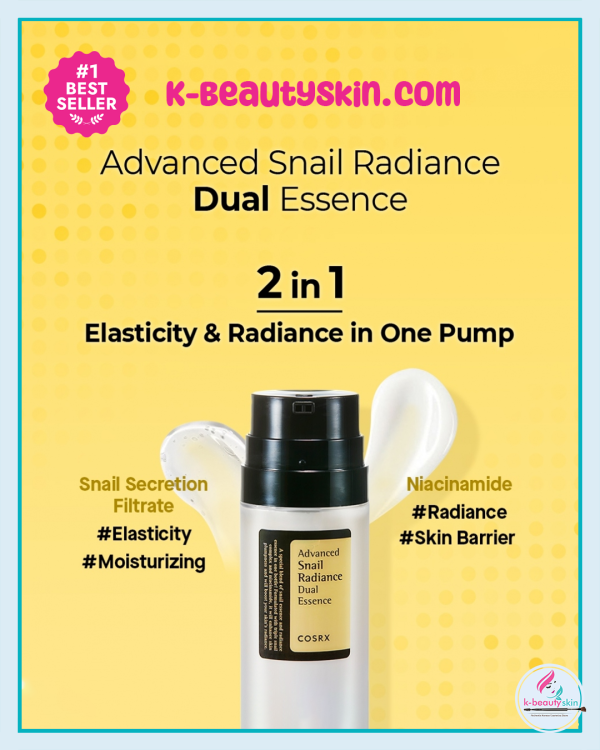 COSRX Advanced Snail Radiance Dual Essence 80ml (BUY 1 GET 1 FREE)