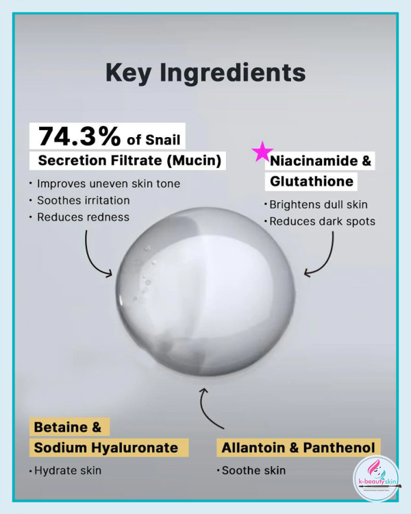 COSRX Advanced Snail Radiance Dual Essence 80ml (BUY 1 GET 1 FREE)