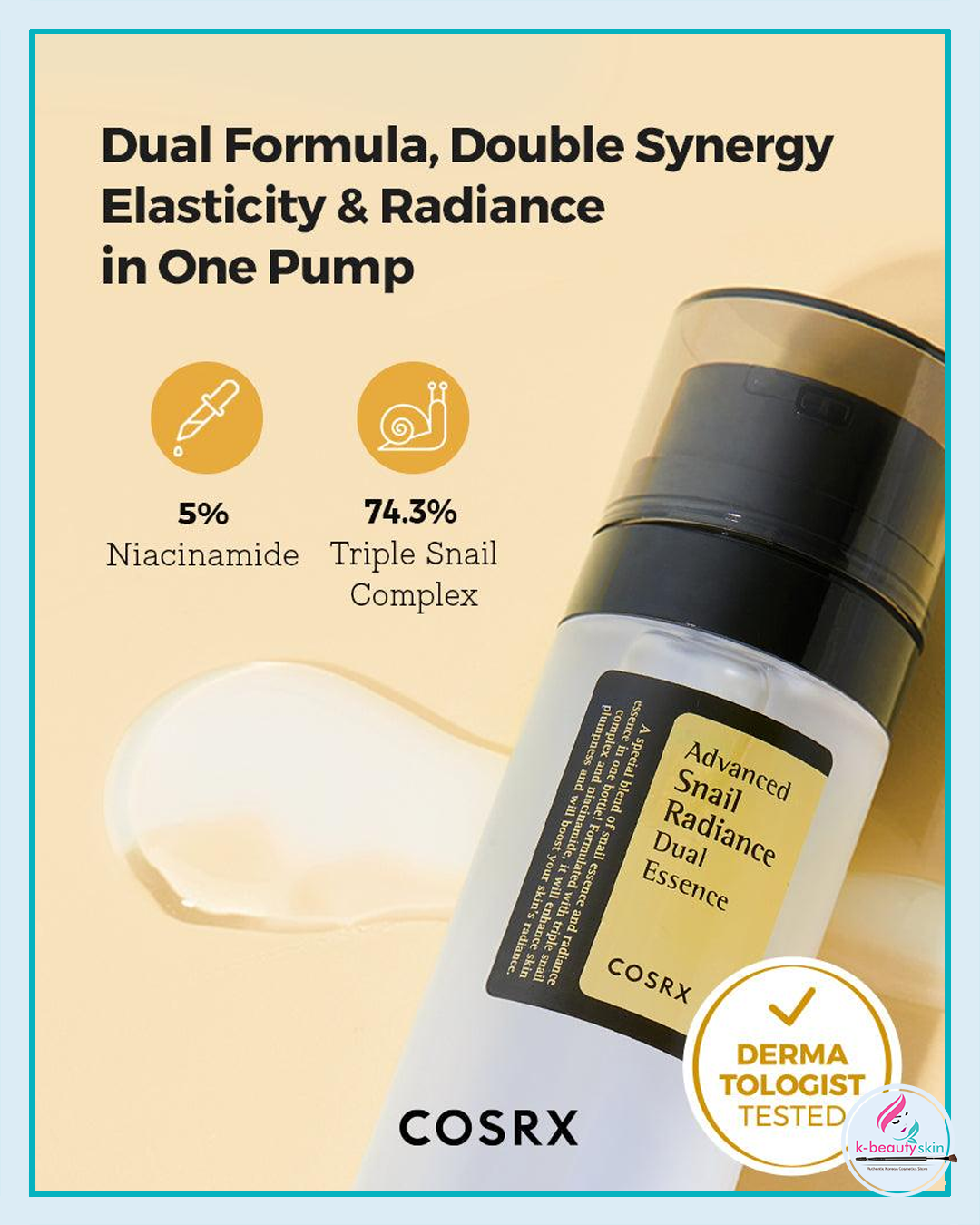 COSRX Advanced Snail Radiance Dual Essence 80ml (BUY 1 GET 1 FREE)