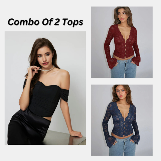 Combos Lace-Up Tops