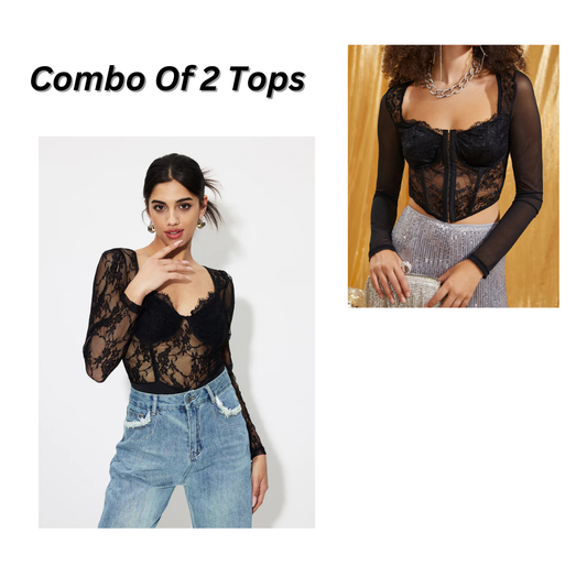 Combos  Of 2 Corset Tops in black