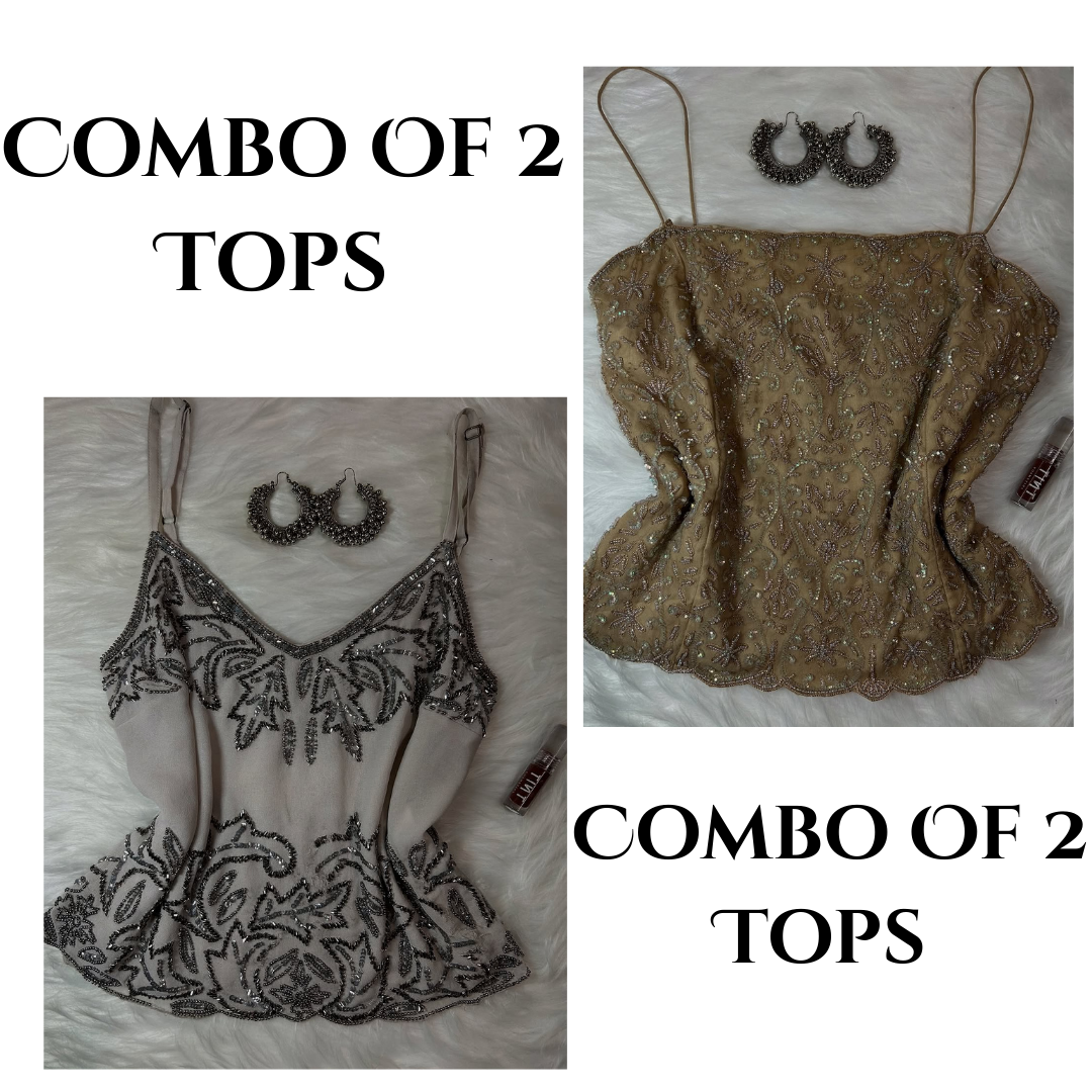 Combo Of 2 Moonlight & Gold Luxe Top & Tunic
