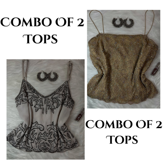 Combo Of 2 Moonlight & Gold Luxe Top & Tunic