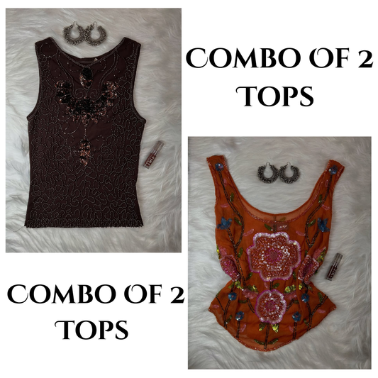Combo Of 2 Rust & Shine Top & Tunic