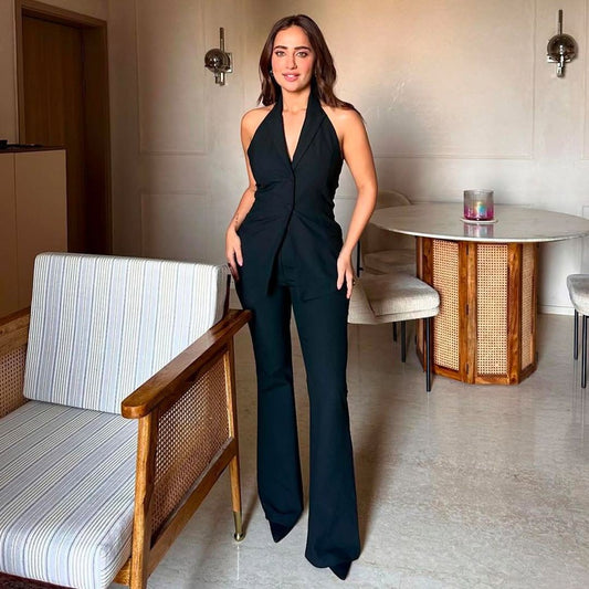 Kusha Kapila's Black Halter Corset Suit Is Giving Us Boss Babe Vibes
