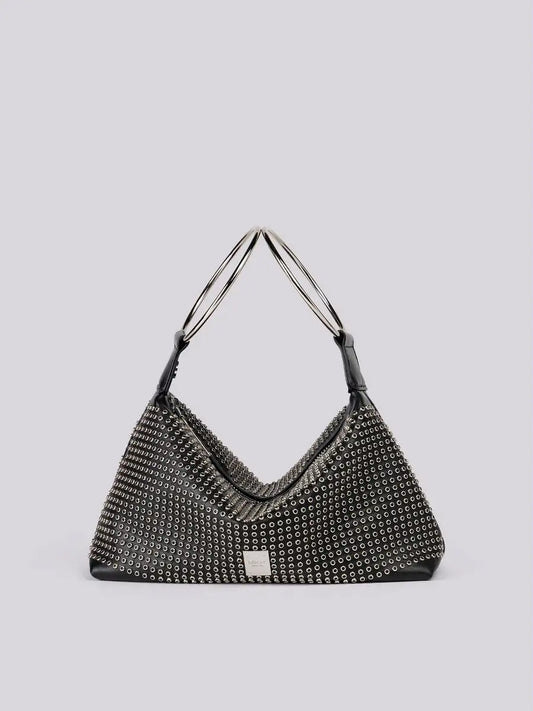 BAG WITH STUDS AND SHOULDER STRAP