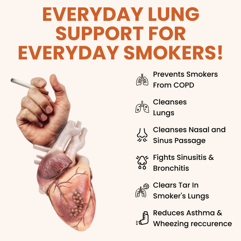 Ayurvedic Holo Lung Detox Tablets For Smokers