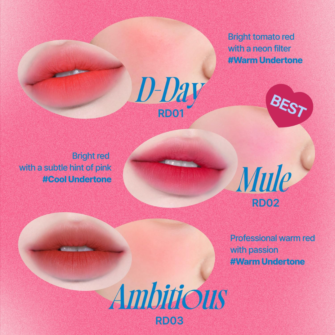 Combo of 8 Korean Ombere Lip and Cheek Tints Pudding Pots