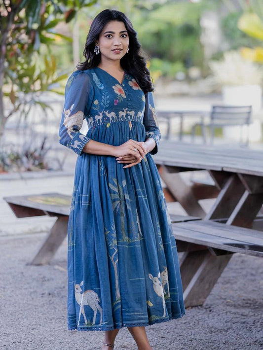 AARVI LONG WESTERN DRESS