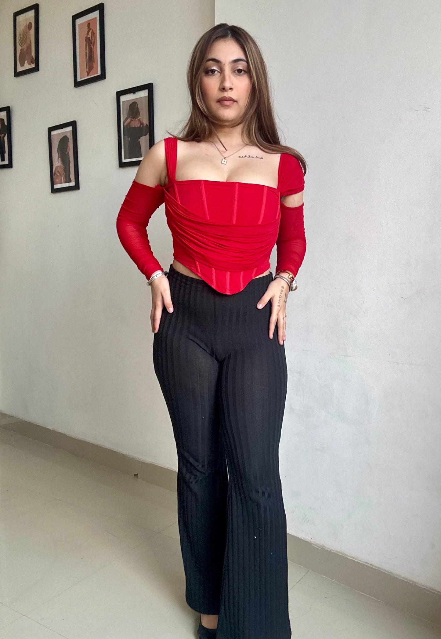 Ruby red corset top