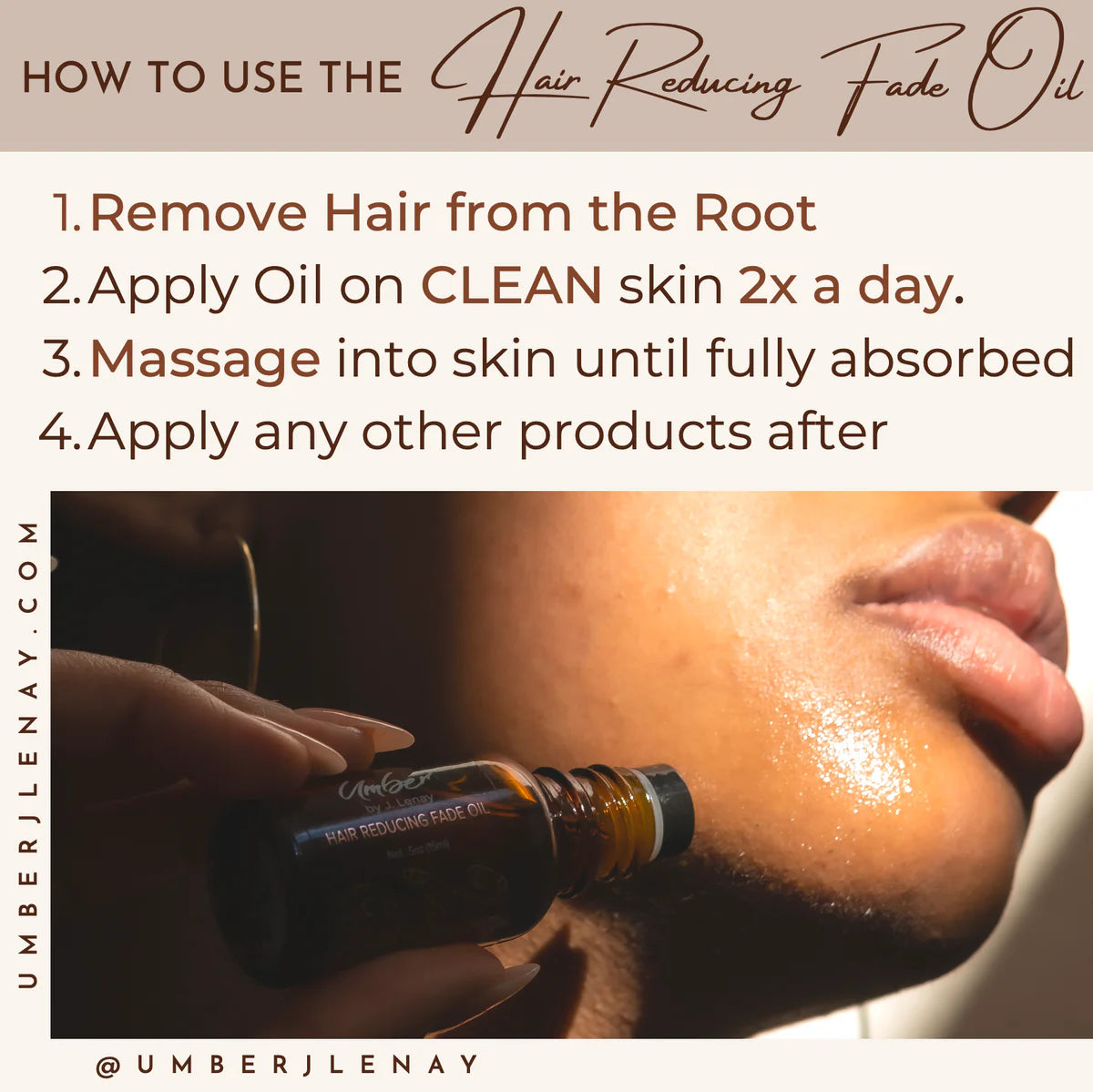 0.5 oz Hair Reducing Fade Oil Roll-On