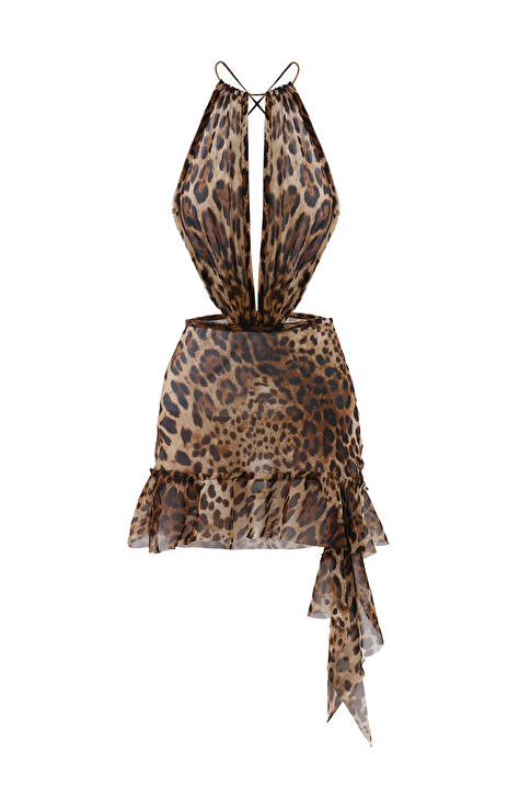 Leopard Printed Mini Dress
