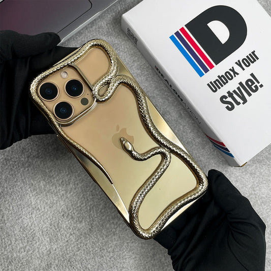 Luxury Golden Snake Hollow TPU Case