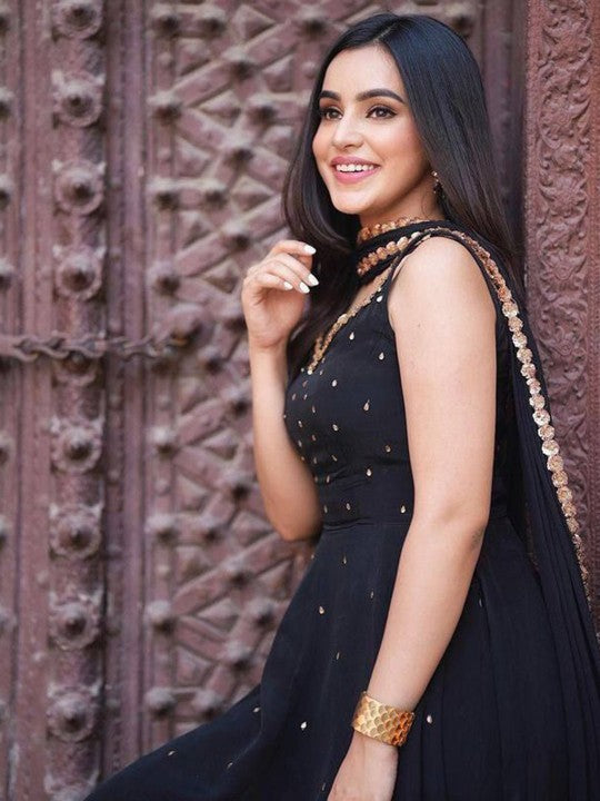 Ethnic Motifs Embroidered A Line Kurta With Trousers & Dupatta