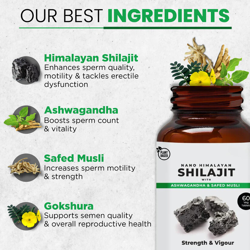 Himalayan Shilajit With Ashwagandha & Safed Musli