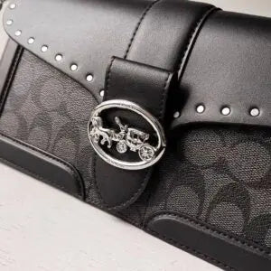 COACH GEORGIE BLACK SHOULDER BAG