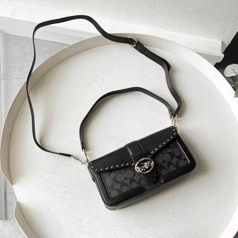 COACH GEORGIE BLACK SHOULDER BAG