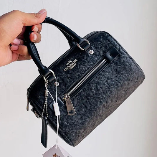 COACH EMBOSSED BLACK MINI SPEEDY