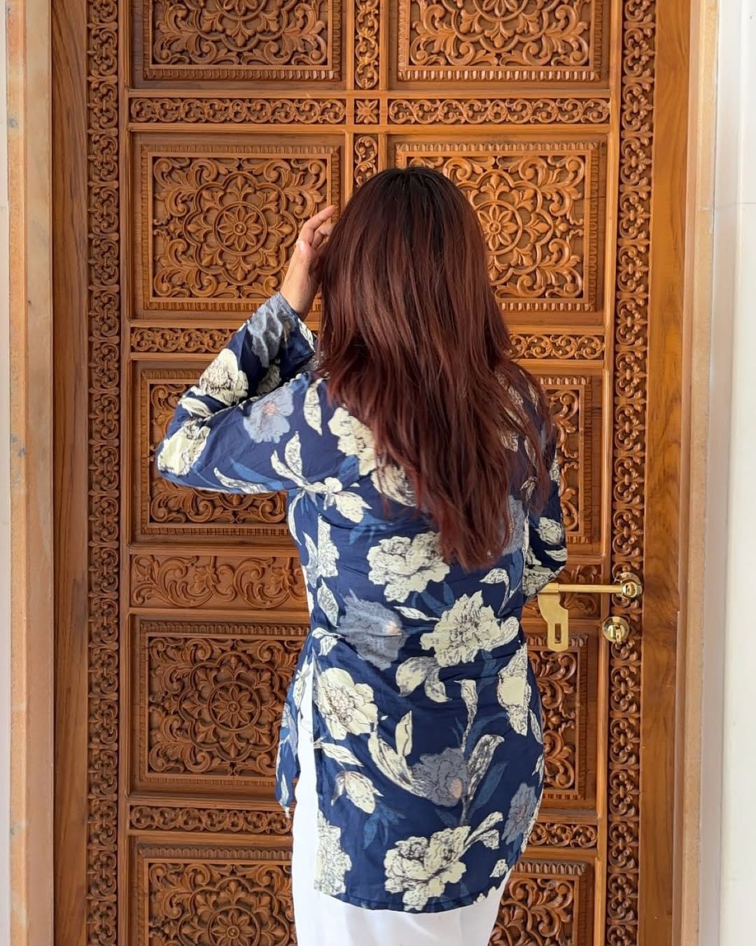 Flower Printed Short Kurti