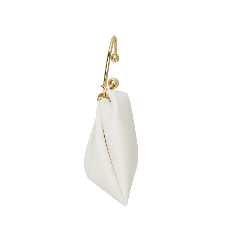 Cream Ring Handle Bag