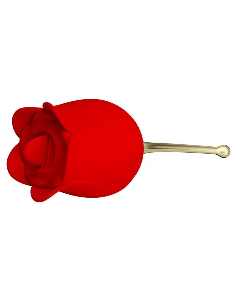 Pretty Love Licking Vibrator Rose Lover Dual Ended Clitoral Stimulation- Rose