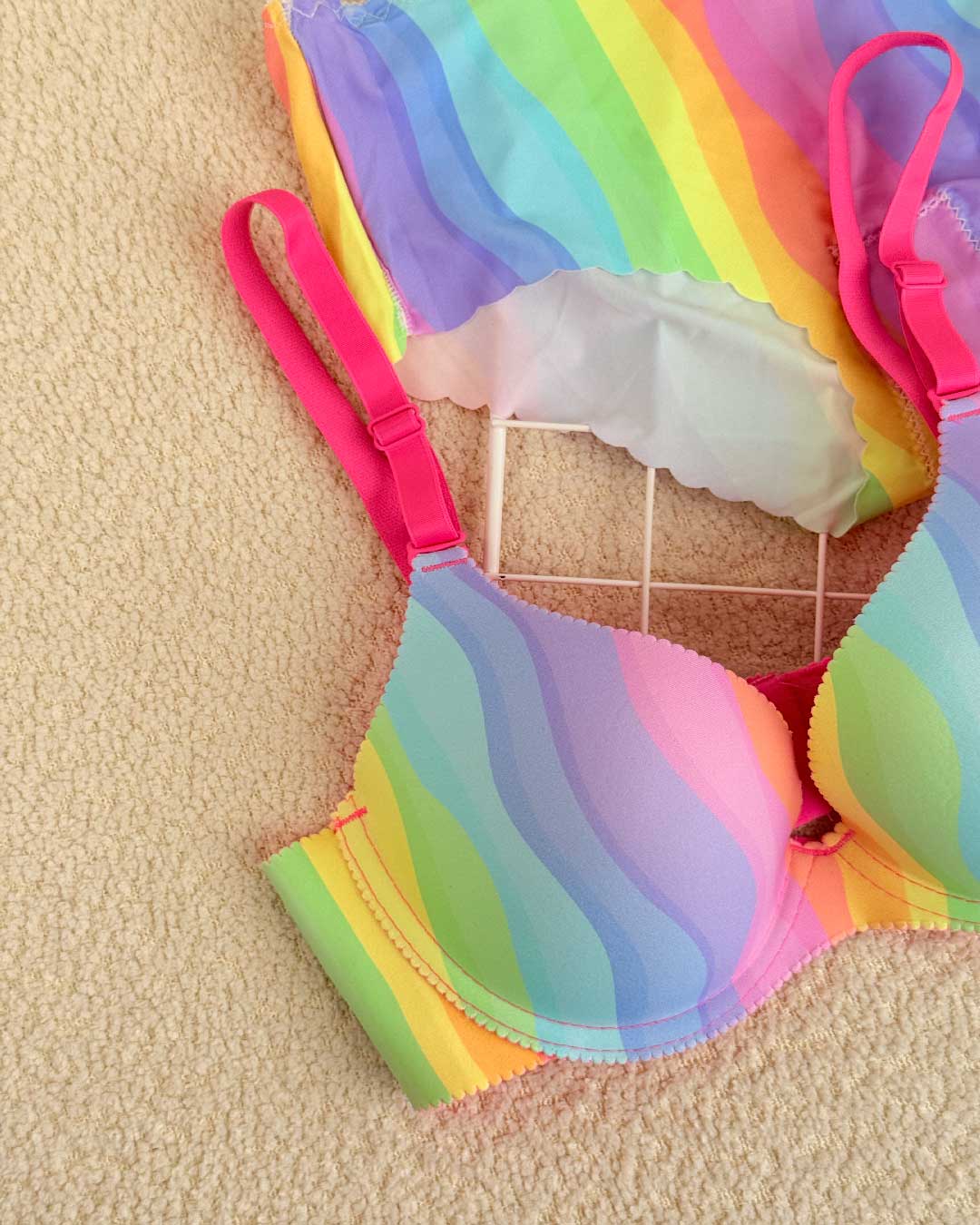 Radiant Hues – Rainbow Bra & Panty Set