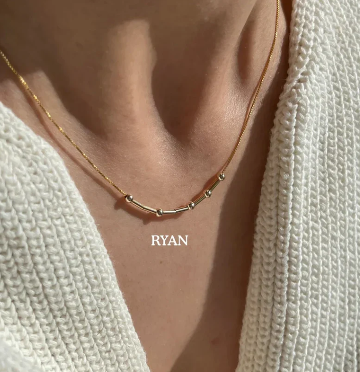 Morse Code Name Necklace