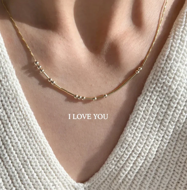 Morse Code Name Necklace