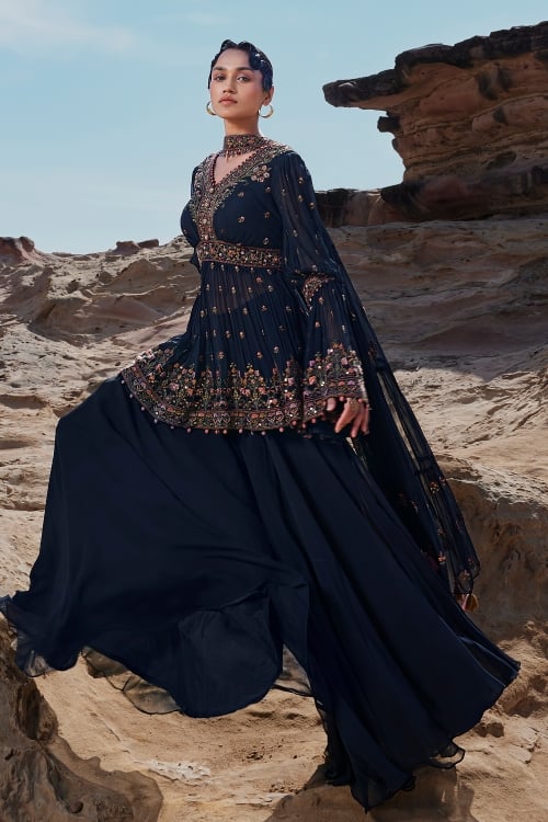 Midnight Royalty Anarkali Suit