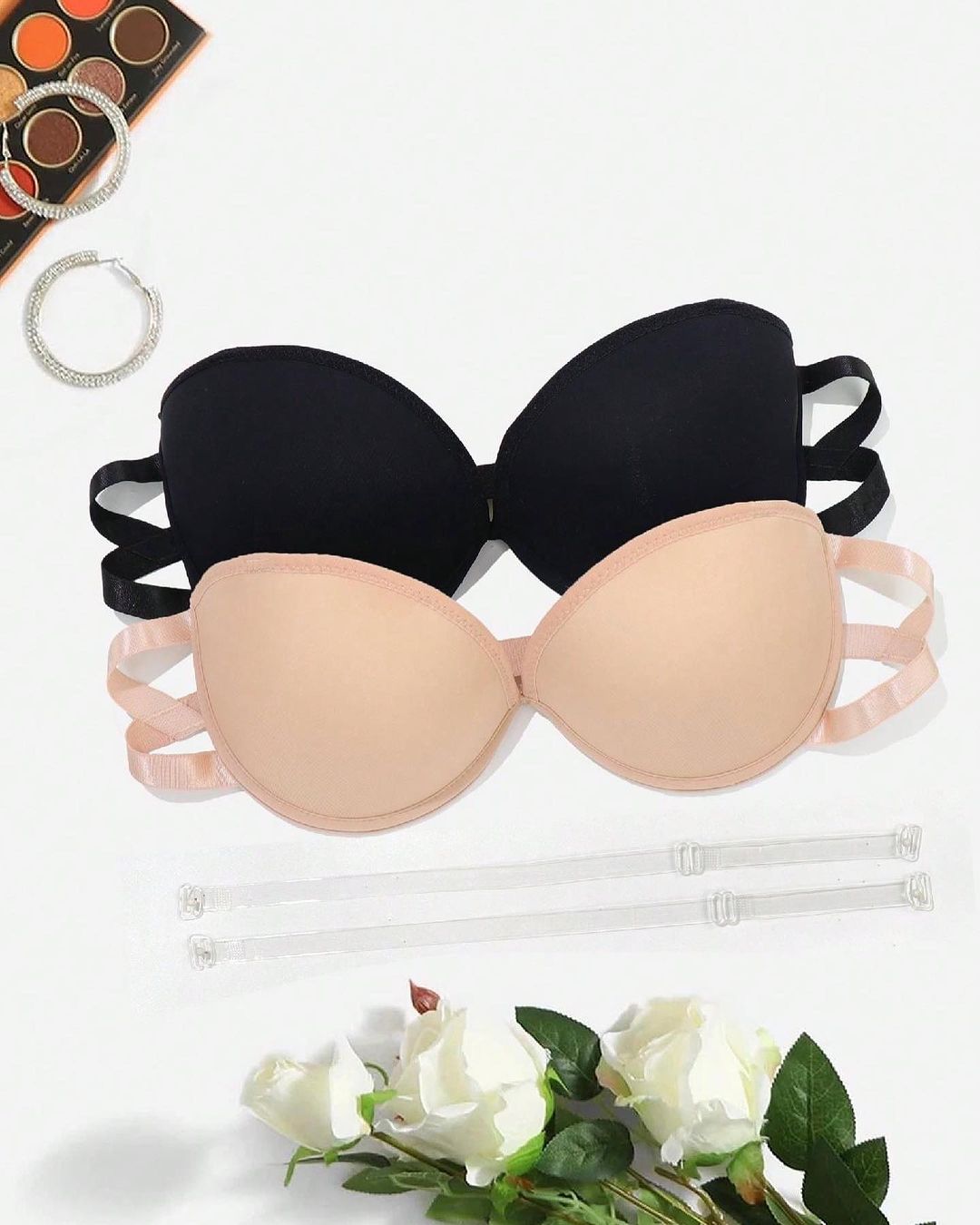 Strapless Bra for Tube & Sleevless tops (Pack of 6 Different Bras)