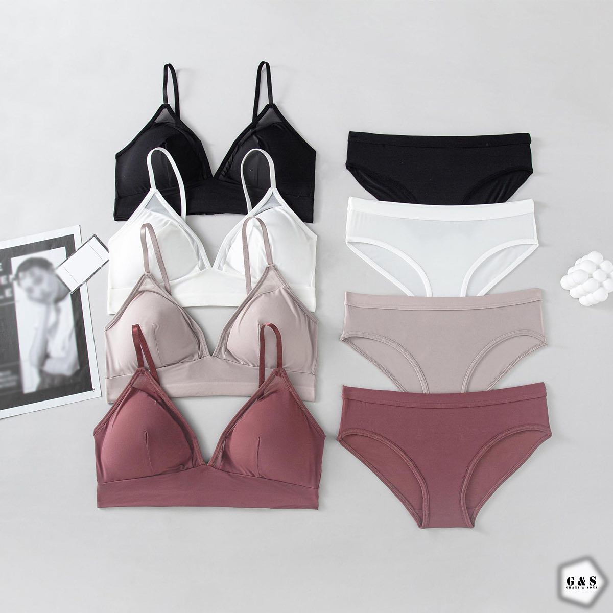 Nude Bra and Panty Set (Pack of 4)