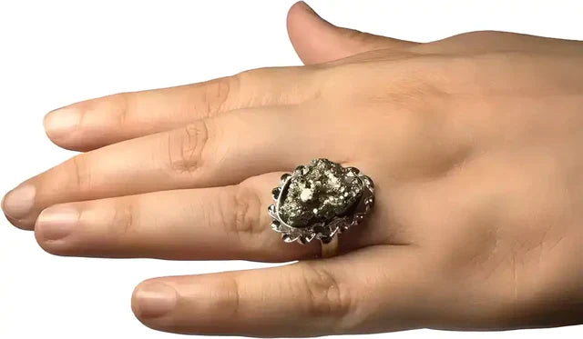 Money Attract Pyrite Ring With Lab Tested Certificate